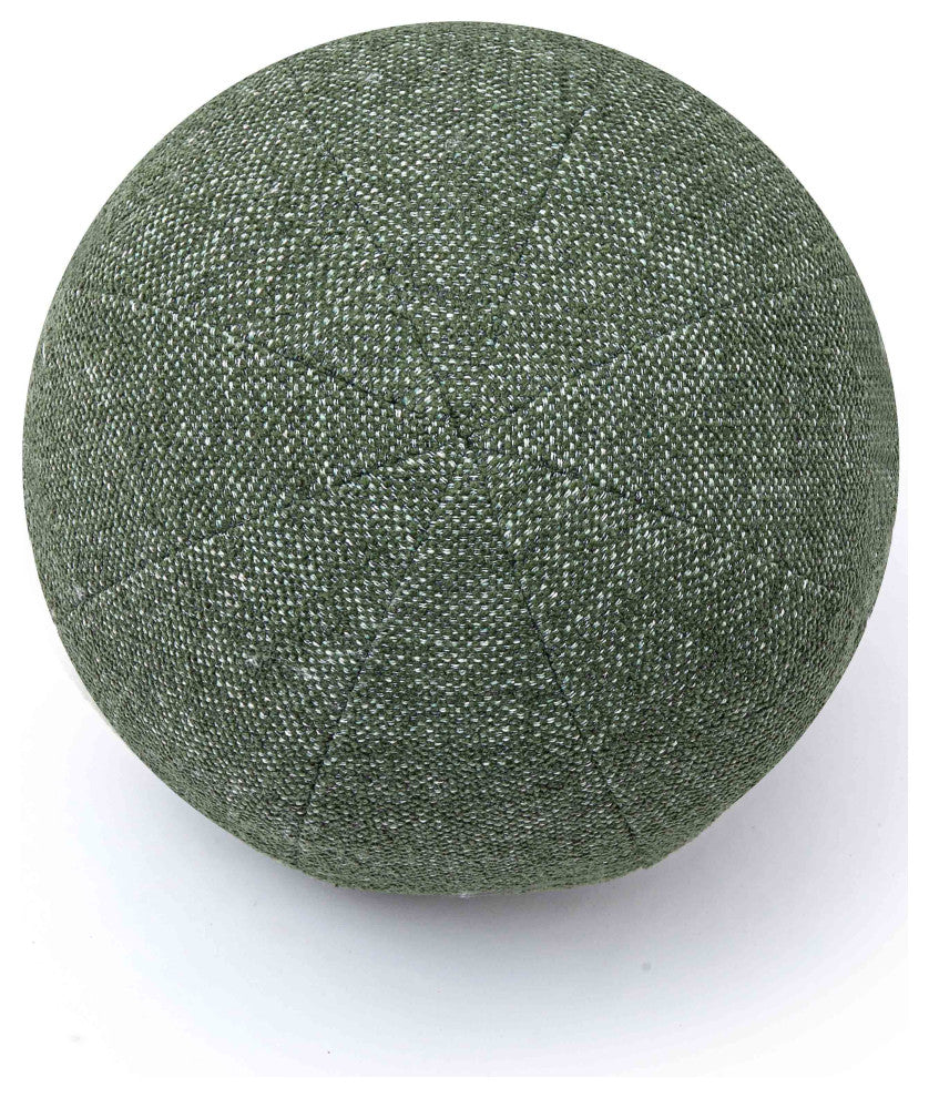 Boba Round Pillow, Forest Green Textured Basketweave, 9"
