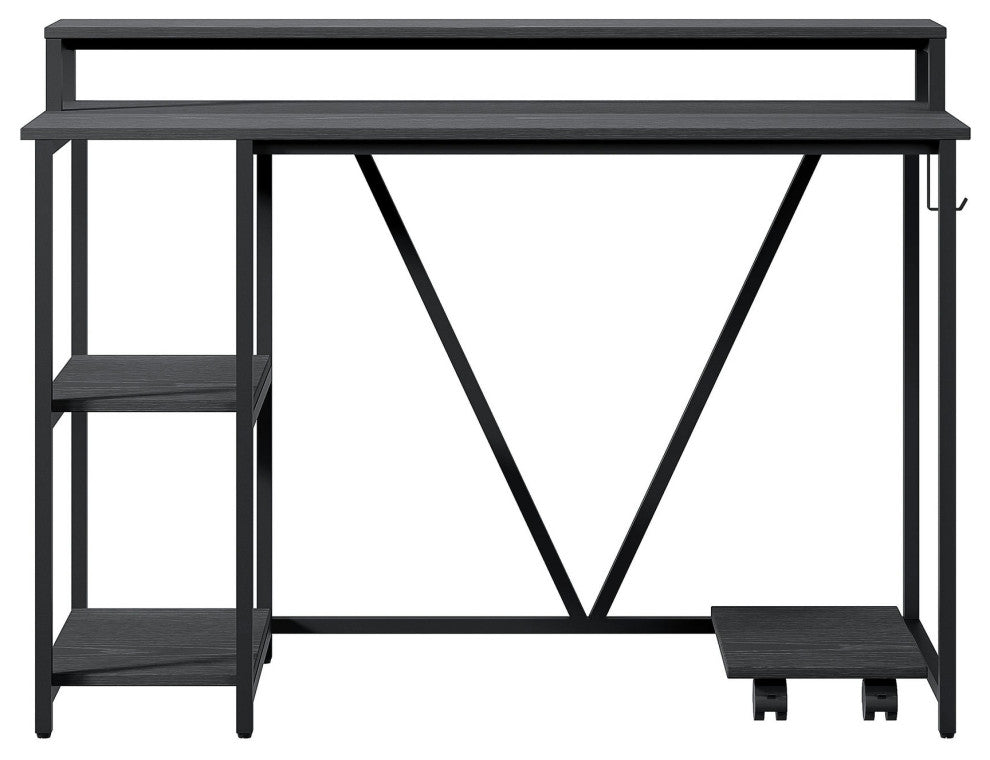 Techni Mobili Industrial Black Writing Desk