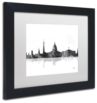 Watson 'Washington DC Skyline BG-1' Art, Black Frame, 11"x14", White Matte