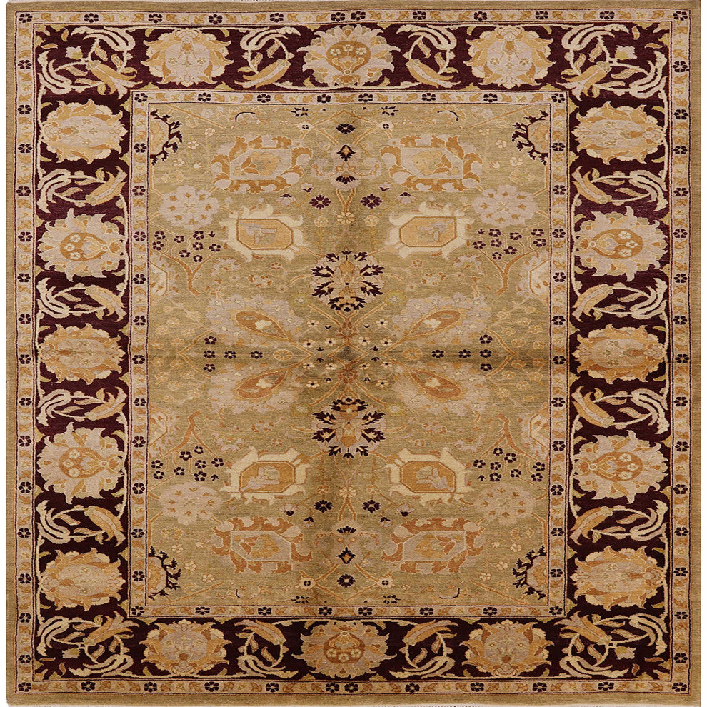 Ahgly Company Indoor Square Mid-Century Modern Area Rugs, 3' Square