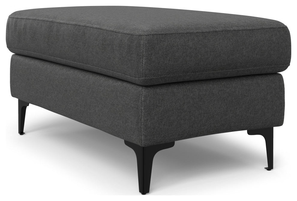 Ava Ottoman in Tightly Woven Performance Fabric , Assembled