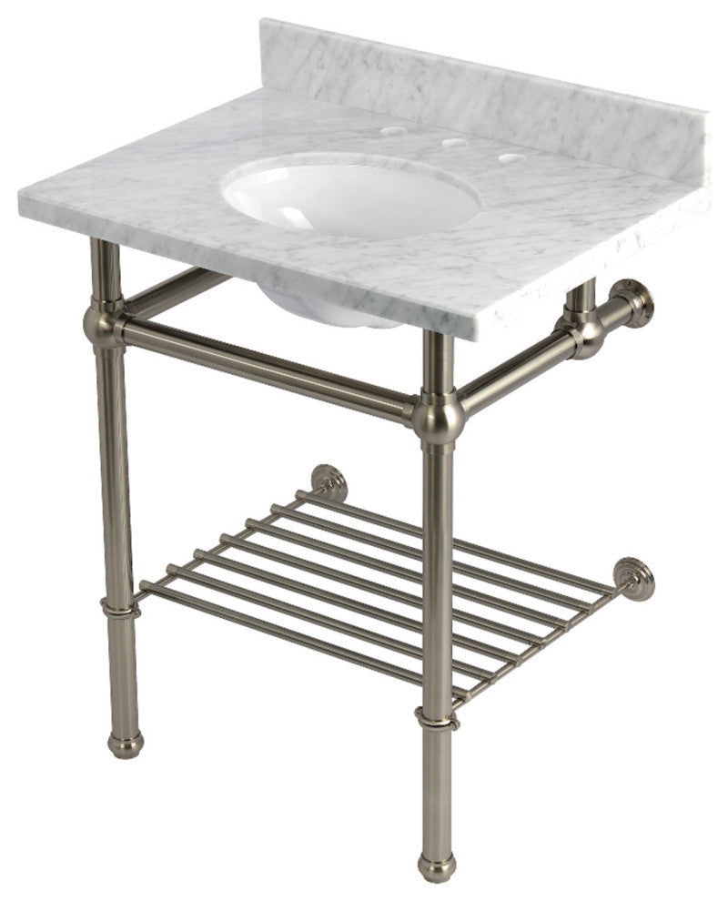 KVPB30MBB8 30" Console Sink with Brass Legs (8", 3 Hole)