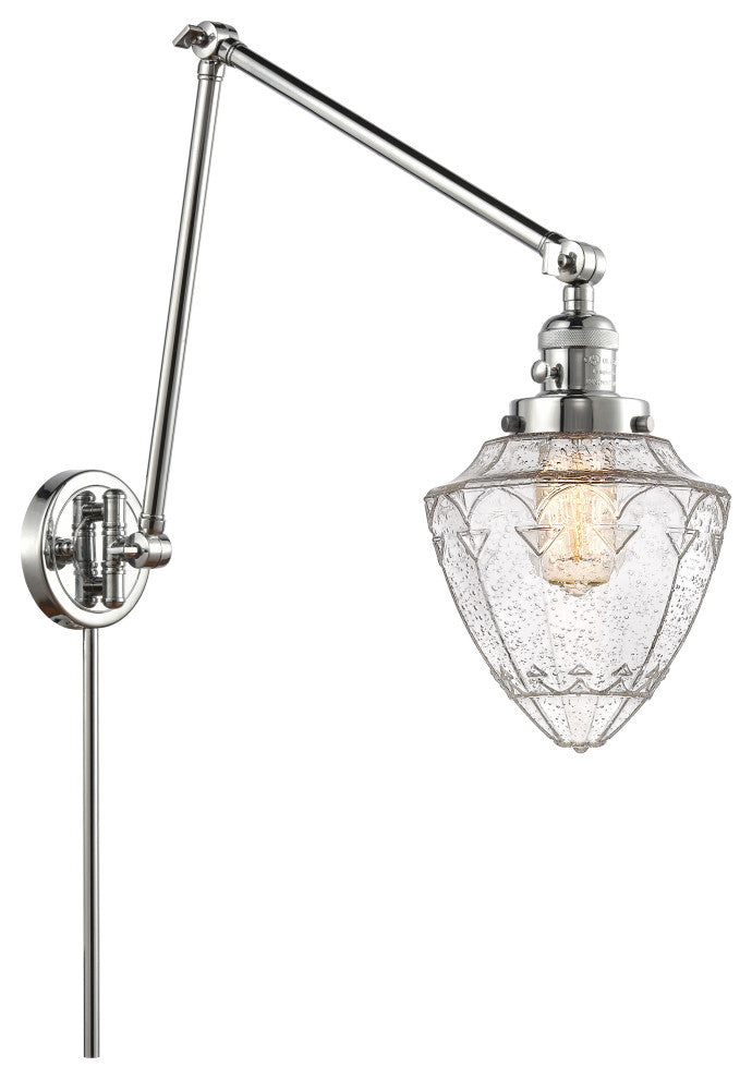 Innovations 238-PC-G664-7 1 Light Swing Arm, Switch, Polished Chrome