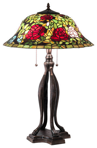 Meyda Lighting 228817 30" High Tiffany Rosebush Table Lamp