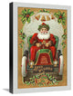 "Santa Litho in Car - Best Wishes" Canvas by Hollywood Photo Archive, 15x22"