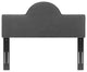Headboard, King Size, Velvet, Dark Gray, Modern Contemporary, Bedroom