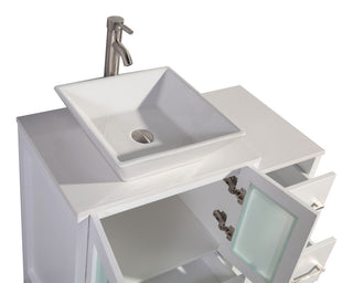 Vanity Art Bathroom Vanity Set With Sink, White, 36", Standard Mirror