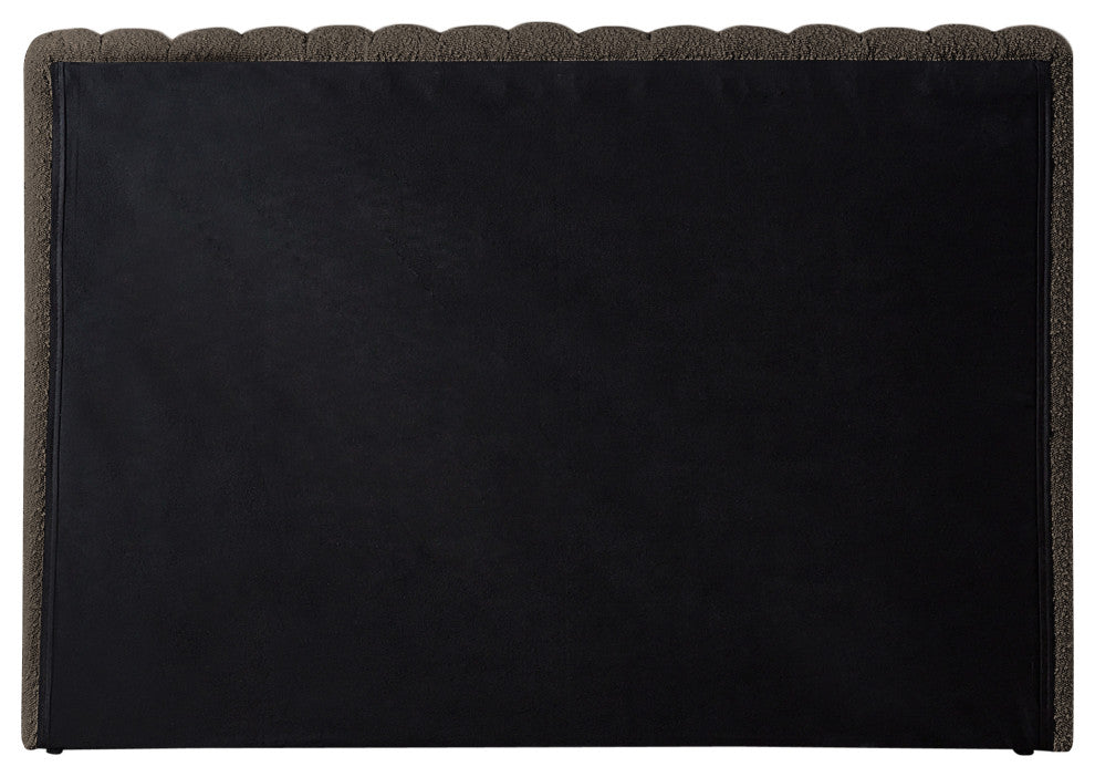 Nash Boucle Fabric Upholstered Bed, Brown, Twin