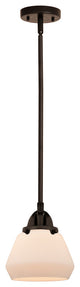 Fulton Mini Pendant, Oil Rubbed Bronze, Matte White, Matte White