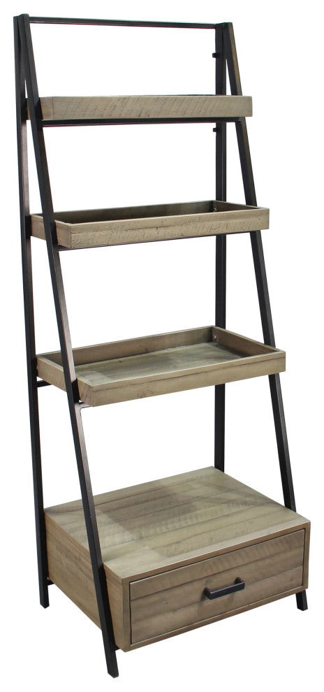 Chillon Ladder Bookcase, Gray