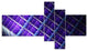 Light Purple Metal Grill, Abstract Art on Canvas, 60"x32", 5 panels