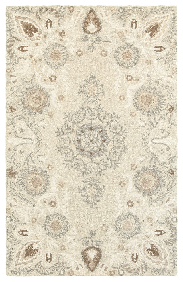 Oriental Weavers Craft Collection Sand/ Ash Floral Indoor Area Rug 8'X10'