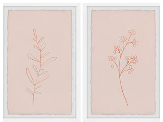 Round Leaves Diptych, 2-Piece Set, 20x30 Panels