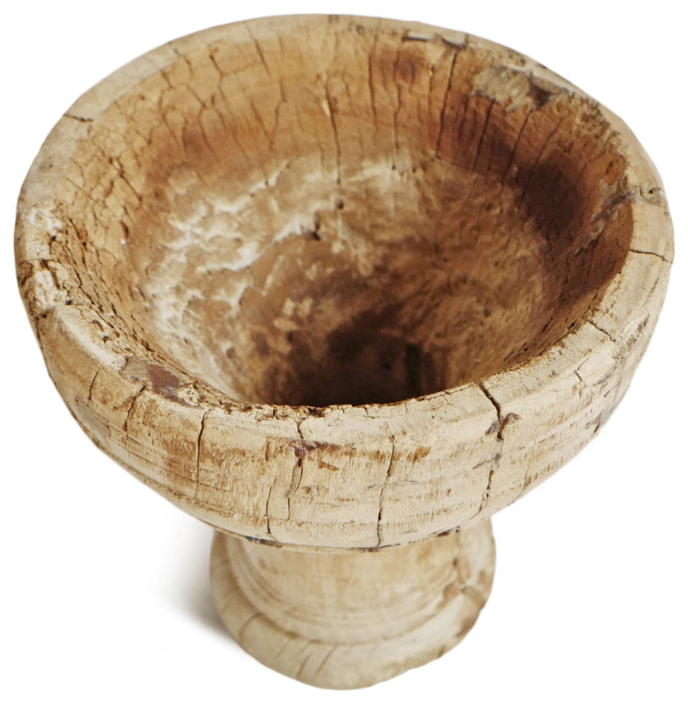 Consigned Old Wood India Mortar Cup 12