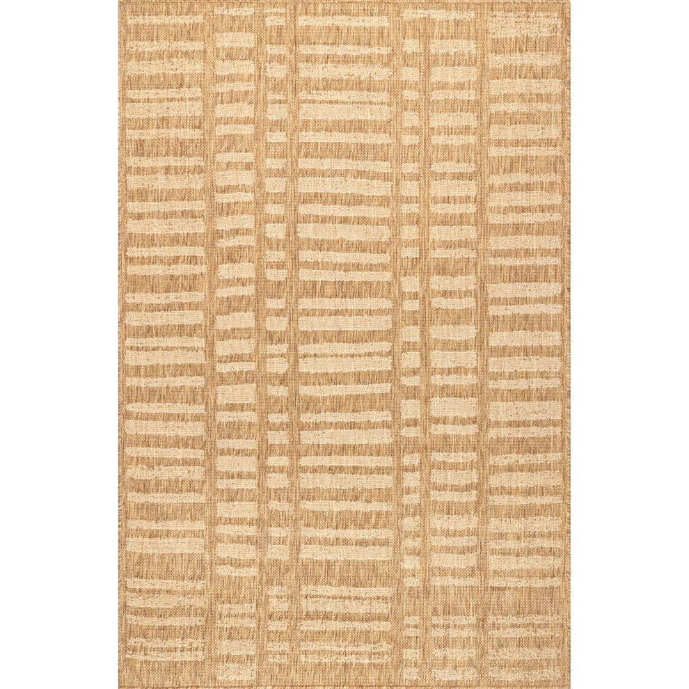 Nuloom Marin Contemporary Indoor/Outdoor Area Rug, Brown 6'7"x9'