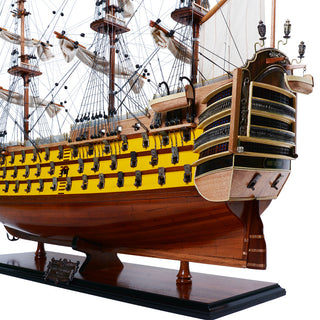 Hms Victory Painted Museum-quality Fully Assembled Wooden Model Ship