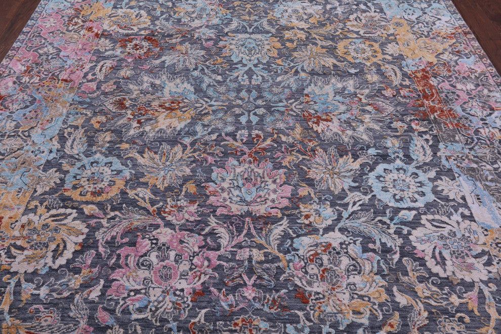 7' 11" X 10' 0" Persian Handmade Wool & Silk Rug - Q13506