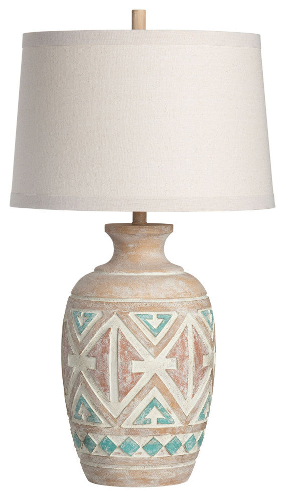 Santa Fe 33" Resin Table Lamp With Burlap Shade