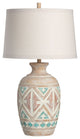 Santa Fe 33" Resin Table Lamp With Burlap Shade
