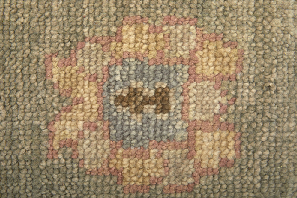 Weave & Wander Irie Hand Knotted Area Rug, Gray/Pink, 7'9"x9'9"