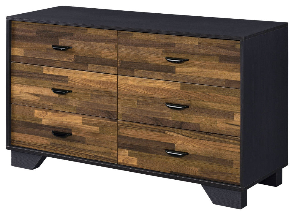 Eos Dresser, Walnut and Black Finish