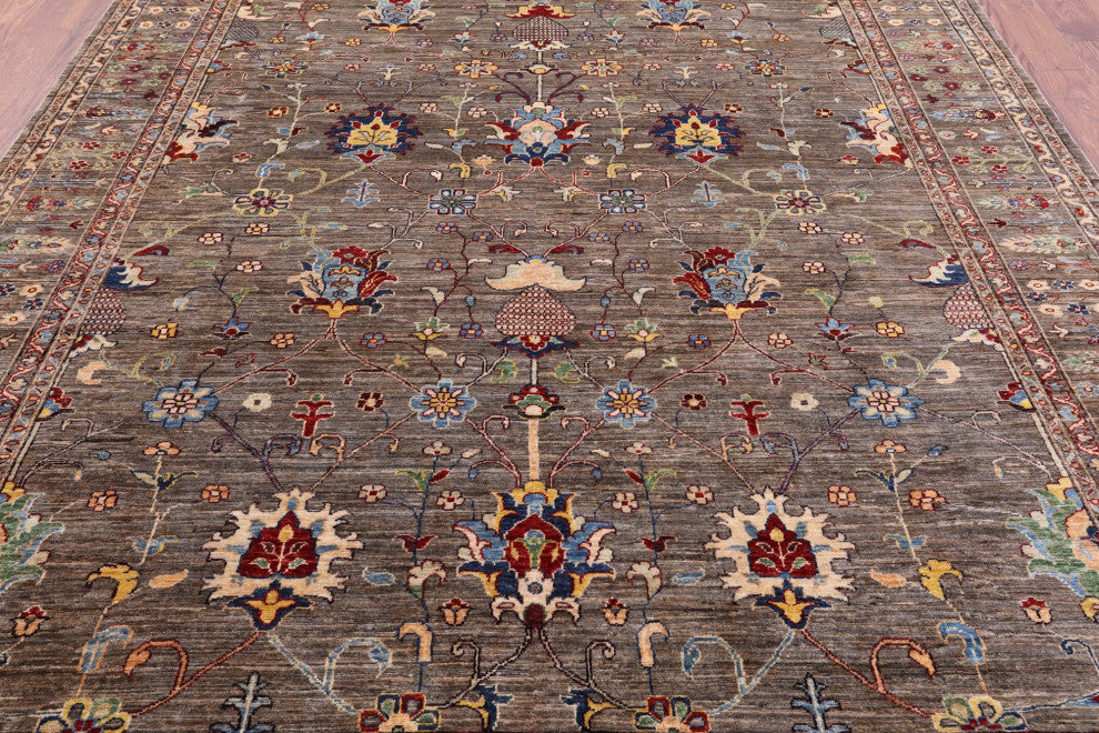 8' 0" X 10' 0" Persian Tabriz Handmade Wool Rug Q7294