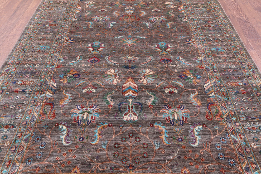 Persian Tabriz Hand Knotted Rug 6' 10" X 9' 11" Q9646