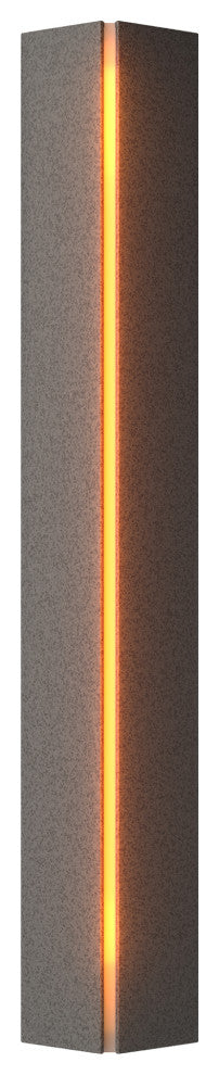 Gallery Small Sconce, Natural Iron Finish, Amber Glass