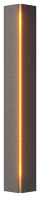 Gallery Small Sconce, Natural Iron Finish, Amber Glass
