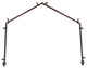 Madalena 13/16" 4-Sided Bay Window Curtain Rod, Cocoa