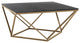 Black Marble and Gold Coffee Table