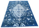 8x12 Hand Knotted Overdyed Ivory & Blue Persian Tabrez Oriental Rug