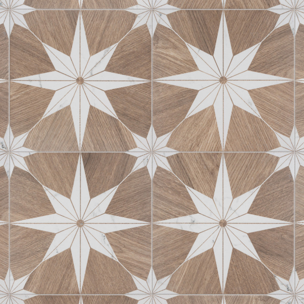 Merola Tile Amazon Stella Loire 9-3/4" x 9-3/4" Porcelain Floor and Wall Tile