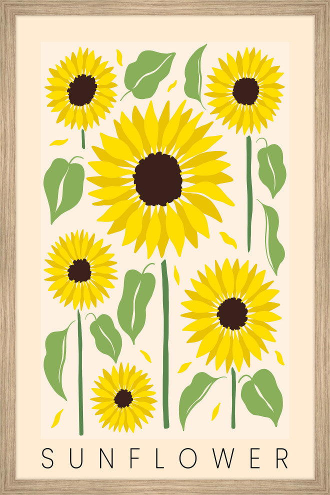 "Sunflowers Bloom" Framed Painting Print, 8x12