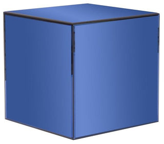 Howard Elliott Blue Mirrored Cube Table