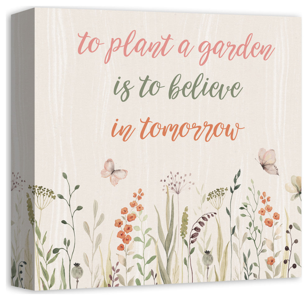 To Plant Garden Watercolor 12x12 Canvas Wall Art