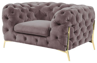 Divani Casa Sheila Modern Silver Fabric Chair