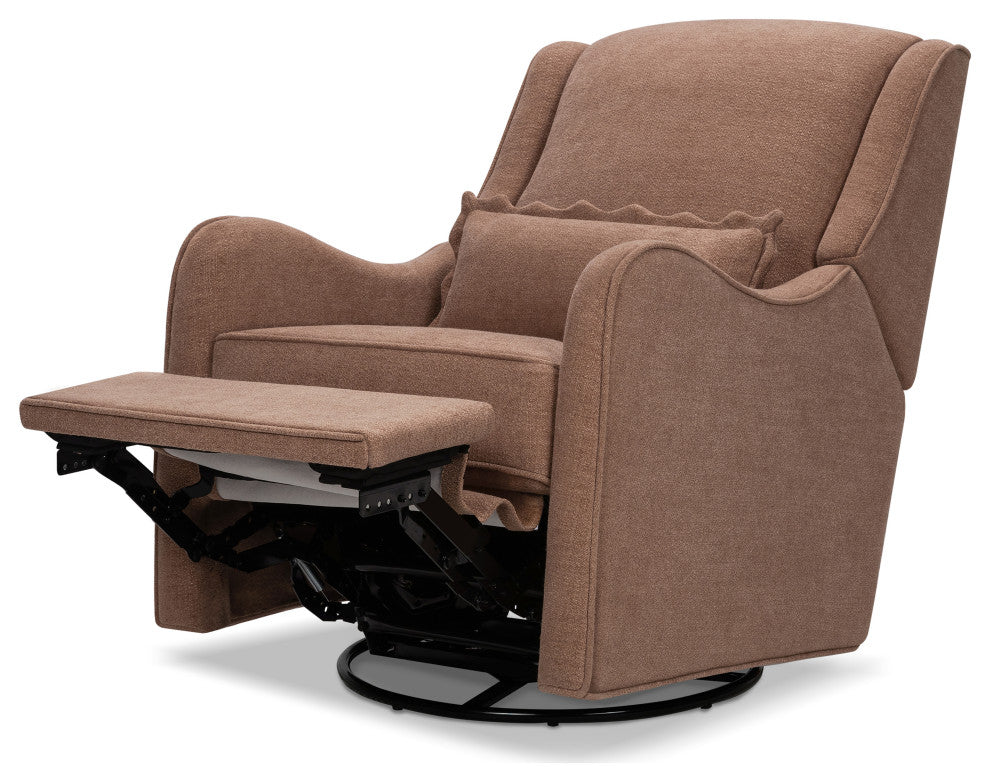 Devon Recliner and Swivel Glider, Performance Dusty Rose Eco-Basketweave
