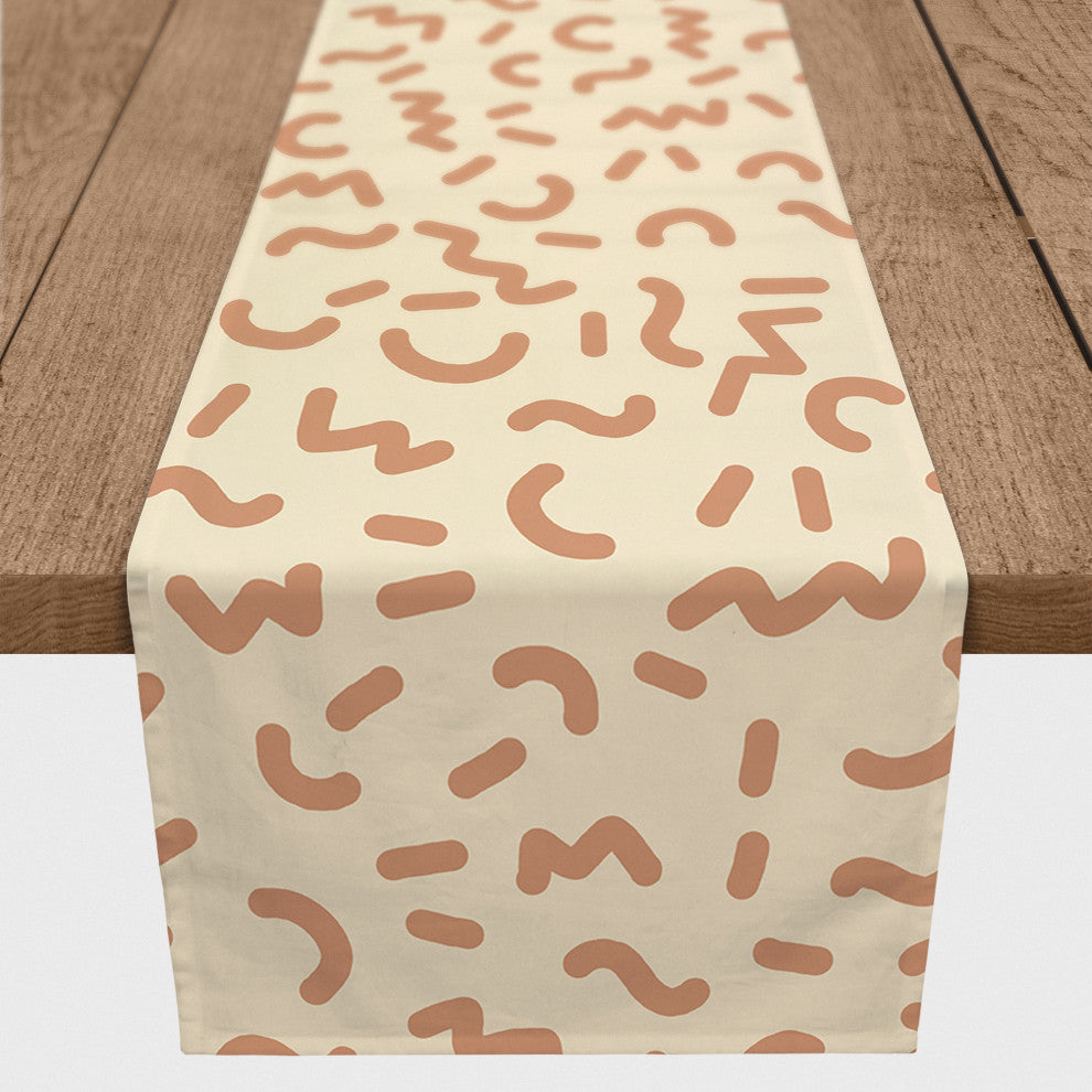 Funky Squiggles 16x90 Cotton Twill Runner