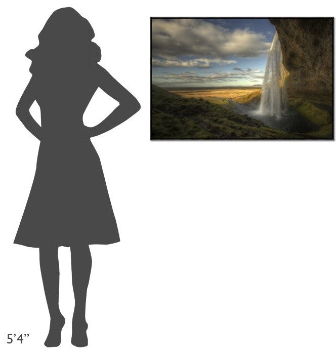 "Seljalandsfoss" Framed Canvas Giclee by Max Witjes, 37x25"