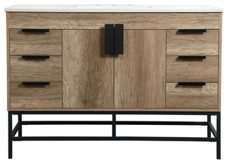 Home Living 22" Modern Natural Oak-Light Bathroom Vanity