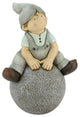 Young Boy on Ball Outdoor Patio Garden Statue