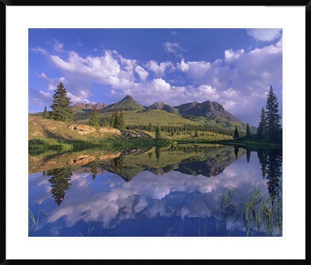 Grand Turk and Sultan Mountain Reflected In Molas Lake, Colorado, 41"x34"