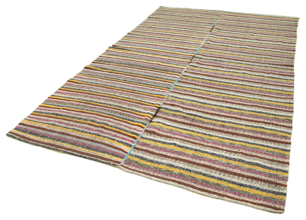 Rug N Carpet - Handmade Oriental 6' 4'' x 10' 0'' Unique Wool Kilim Rug