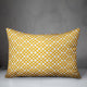 Yellow Lattice Pattern Throw Pillow