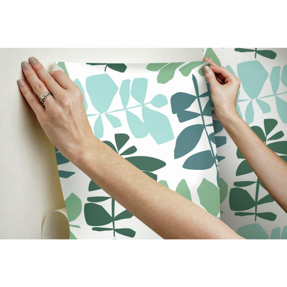 Leaf Sprigs Peel and Stick Wallpaper