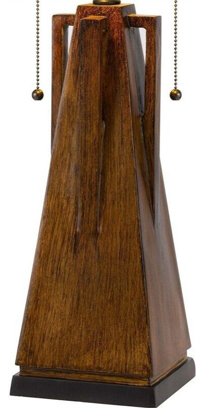 Benzara BM241807 Table Lamp With Tiffany Shade and Geometric Design, Multicolor