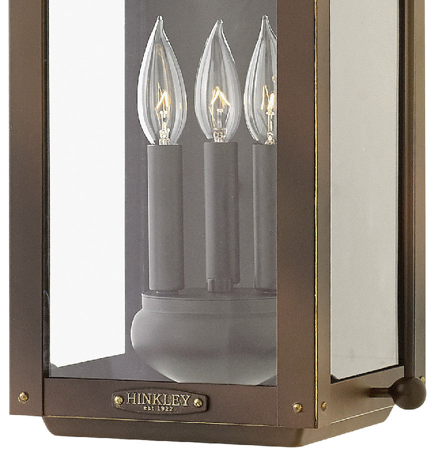 Hinkley Anchorage Large Wall Mount Lantern, Light Oiled Bronze
