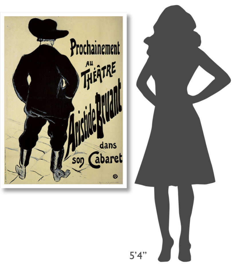 "Theatre Aristide Bruant" Digital Paper Print by Henri Toulouse-Lautrec, 33"x46"