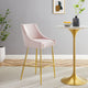 Bar Stool Chair Barstool, Pink, Velvet, Modern, Mid Century Bistro Dining